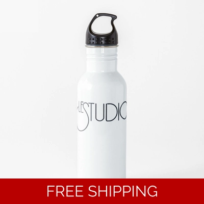 Water Bottle Black Logo